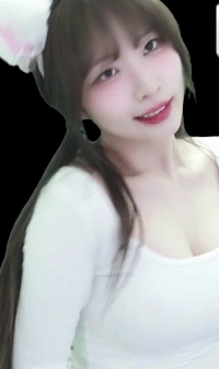 (SOUND)胸の谷間とドットが魅力的なホワイト・ミッシー・ルック・イミメム