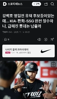 カン・ベクホ・起亜・ハンファ・SSG離脱ムード、残るはロッテ？