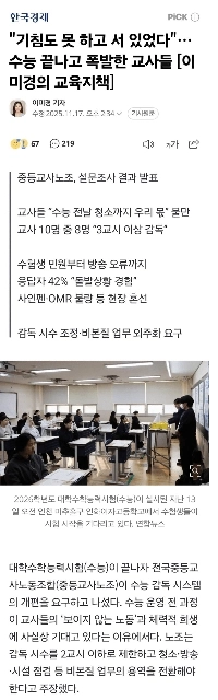 「「」「咳も出来なかった」「」」。 CSAT後に爆発した教師たち