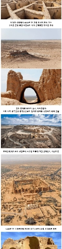 砂漠で発見された考古学的な構造物