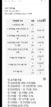 所得税の噂によると、年収1億ウォンだと所得税が500万ウォン上がるそうです。