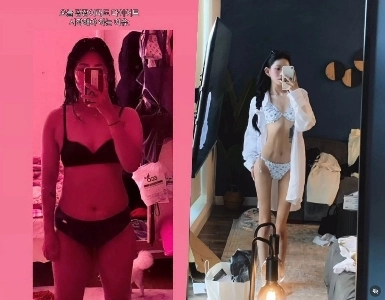 故チェ・ジンシルさんの娘チェ・ジュニさん、下着だけを着てダイエット前後を比較