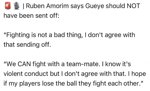 [インタビュー] アモリム：「ゲイを退場させる決定には同意しません。」