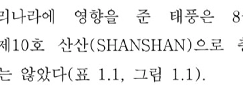最近の韓国の台風状況