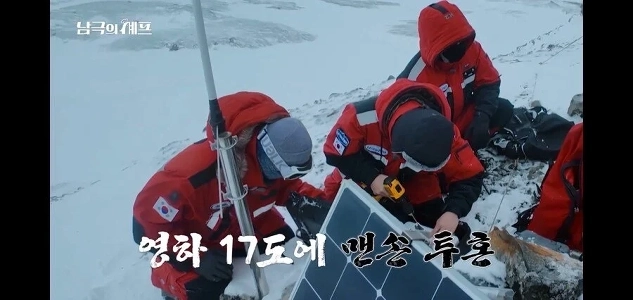 南極隊員：手袋を着用してください。