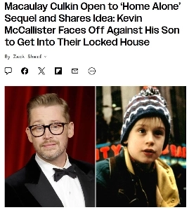 マコーレー・カルキンが挑戦したい『ホーム・アローン』続編のアイデア