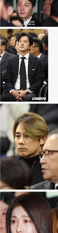 故イ・スンジェさんの葬儀に参列した人々