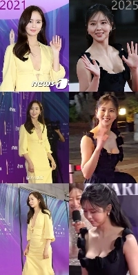 女優キム・ソヒョンの胸のサイズが変化。