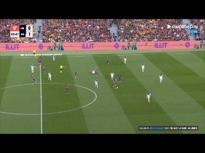 【アイレット】バルセロナスタジアムの電光掲示板にアイレット登場