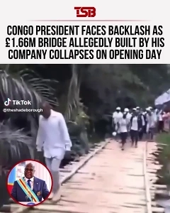 (SOUND)コンゴの橋が開通初日に崩落した。