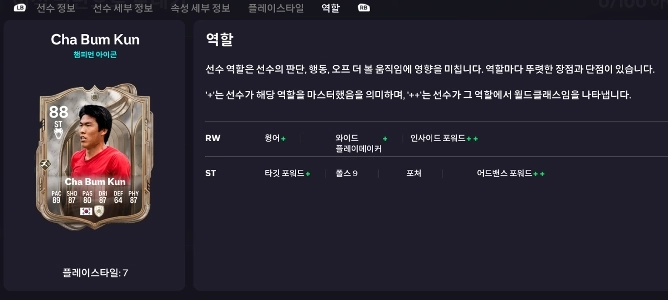 FC26チャンピオンアイコンチャ・ボムグン統計