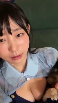 (SOUND)ウンジ・ピョ・ズートピアのコスプレダークブルーのランジェリー姿のベーグルの谷間