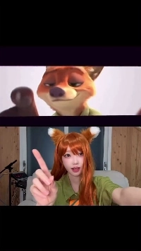 (SOUND)[QWER] ズートピア ジュディ＆ニック 自撮りコスプレ（マゼンタ＆ヒナ）