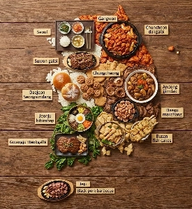 ナノバナナ食品マップを見て、韓国版を作ってもらいました。