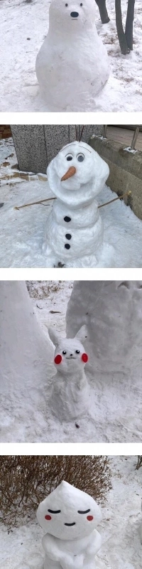 雪だるまコンテストが開催されたアパート。jpg