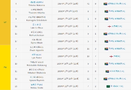韓国がワールドカップで対戦した過去のアフリカチームのメンバー
