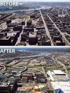 米国の都市空間効率を大幅に低下させた開発プロジェクト。