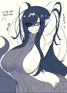 不機嫌なラミア先輩と付き合う漫画。