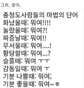 忠清道民の魔法の言葉