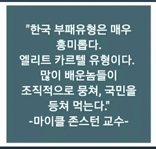 マイケル・ジョンストン教授の韓国評価