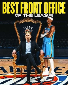 【OKC】幹部36人が選ぶNBA最優秀フロント、2年連続1位（The Athletic）