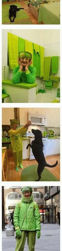 20年以上、全身を緑色に塗って生きている80代のおばあちゃん。