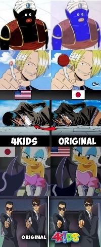 日本のアニメが米国で検閲されて放送される