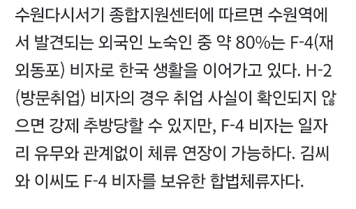 「『もう中国には行けない』」 夢を失い、水原駅周辺をさまよう病気の外国人労働者。