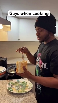 (SOUND)男性が料理をするのには同情します。