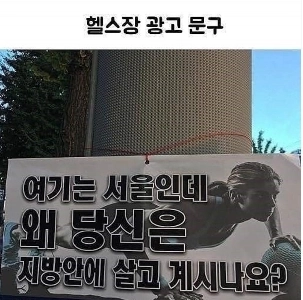 ソウルで人々を魅了するジムのフレーズ