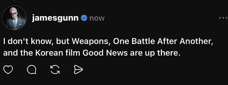 ジェームズ・ガン監督が選ぶ今年の映画 3 本.txt