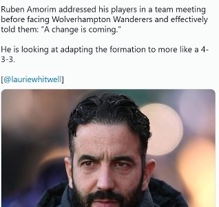 アモリムの戦術が変わりました、ははは