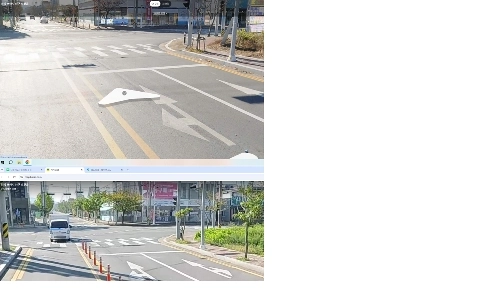 このバカたちは4年間も時々道路標識を直し続けている。