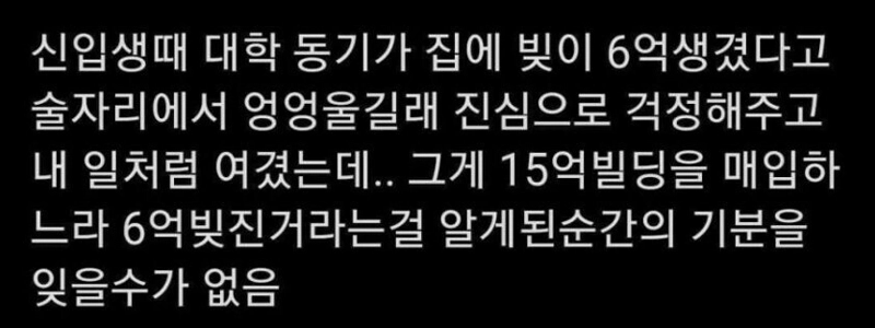 6億ウォンの借金を抱えて泣いている大学の同級生