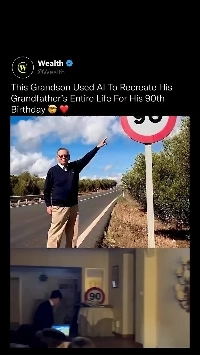 (SOUND)90歳のおじいちゃんの誕生日にAIで人生を再現する動画