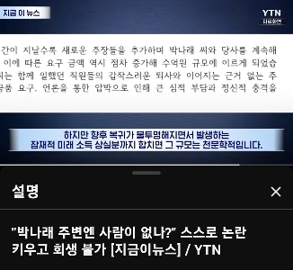 パク・ナレ氏の問題に関するYTNの報道はひどい文言だ（笑）。