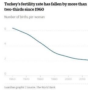 イスラム諸国の出生率は白人諸国よりも低い