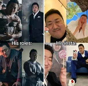 マ・ドンソクのゲーム発売後の海外の画像。ギャング