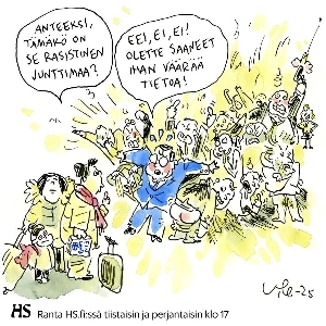 ノパクを批判するフィンランドメディアの漫画