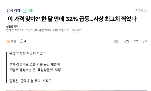 銀は1カ月で32％急騰