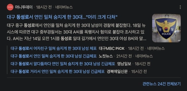 大邱の同性男性、恋人暴行死亡容疑で逮捕