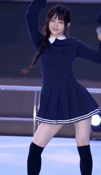 紺セーラー服ワンピース上げアイレットミンジュタイツニーソックスはちみつ太もも