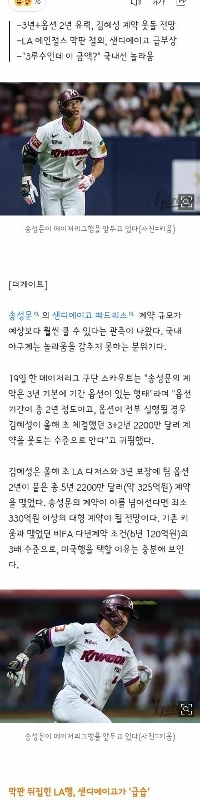 キウム・ソン・ソンムンのサンディエゴ行きが事実上確定