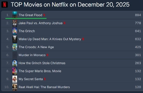 Netflix の「「」「ザ・グレート・フラッド」」「」」世界第 1 位のヒット作デビュー作