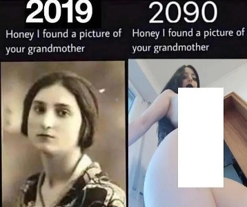 「」「「ハニー、祖母の若い頃の写真を見つけたんです。」」」