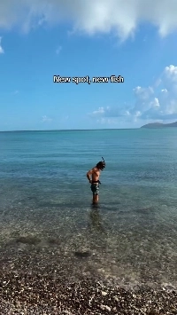 (SOUND)釣った魚でその日の食事を作る西洋人.mp4