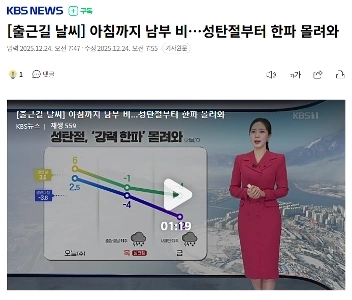 クリスマスから寒波が始まる