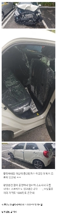 朝の納車時の車両の状態です。