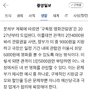 2027年から導入予定の定額制映画チケット