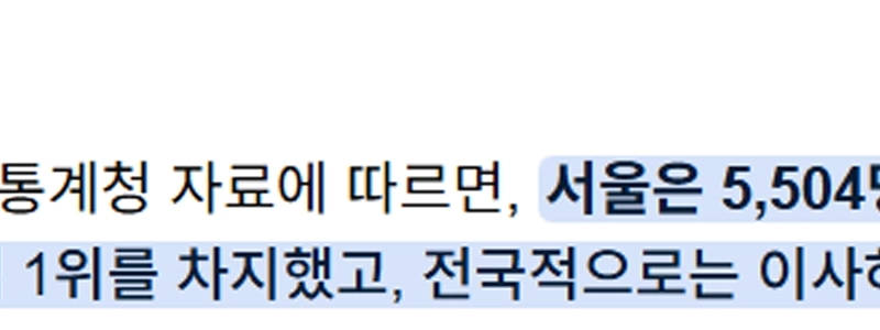 「11月25日の最新データを反映。「ソウルの人口」が激減している現状